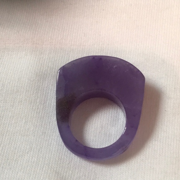 Solid Purple Jade Ring - Picture 5 of 7